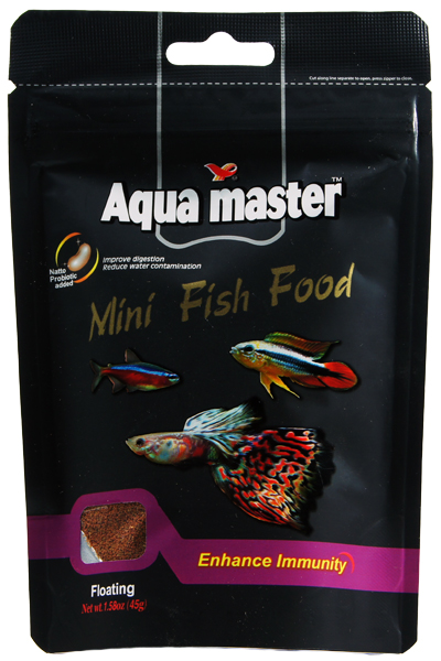 Aqua Master Mini Tropical Fish Food-Enhance Immunity 1.58 oz